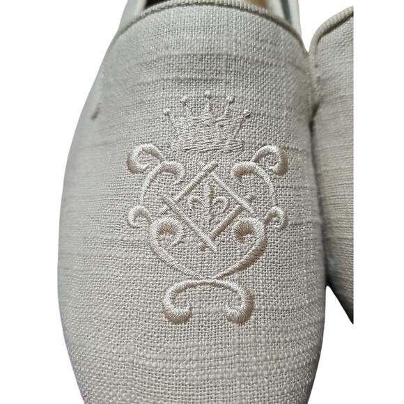 New Aerosoles Betunia LINEN Woven Slip On Loafer Smoking Slippers Women's Sz.9.5 - Picture 5 of 7